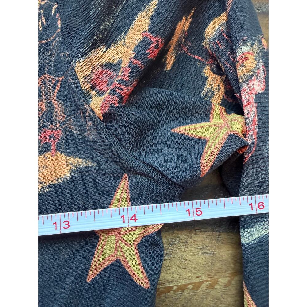Easel Western Printed Mesh Top Size Large Cowgirl Western Rodeo Country Festival - Picture 6 of 9